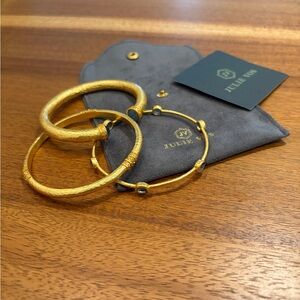 Julie Vos Textured Gold Bracelet Trio